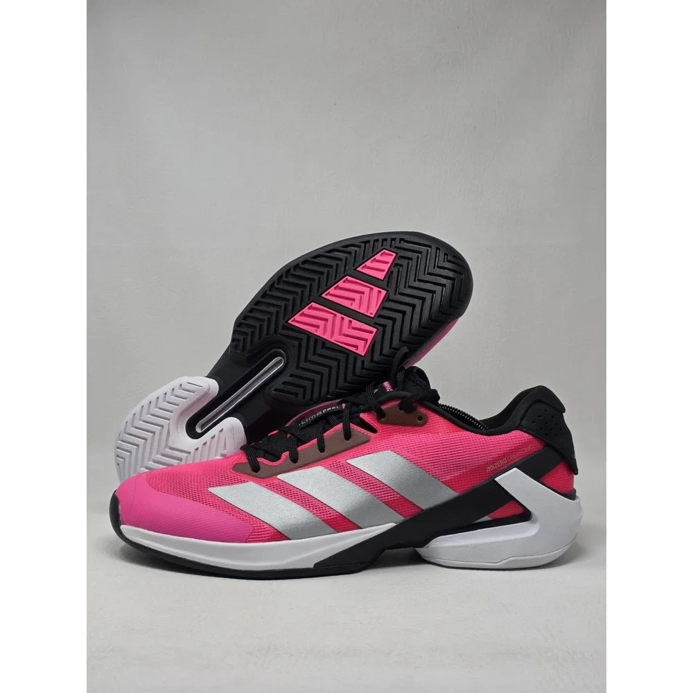 Adidas Adizero Ubersonic 5 Men's Size 13 Pink Silver Tennis Shoes JQ2901 NEW
